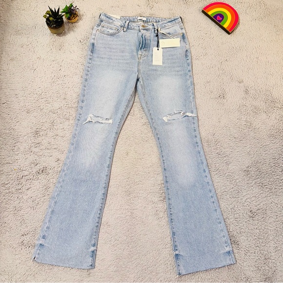 Mid rise slim fit bootcut jeans - Picture 1 of 14